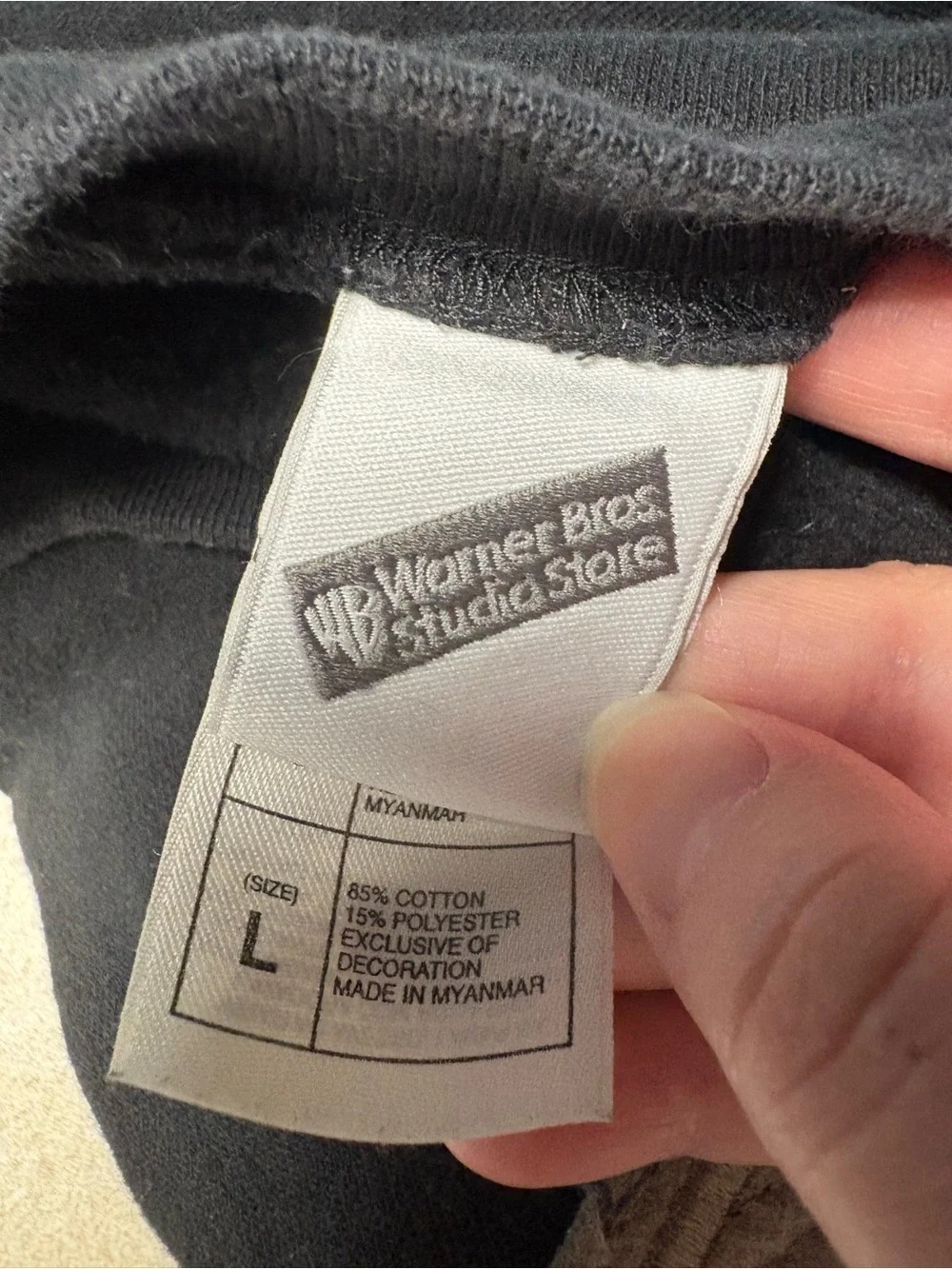 Vintage Warner Bros Black Crewneck Sweatshirt Wilee E. Coyote size large